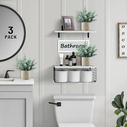2 Pack Fake Plants Eucalyptus Small Potted Artificial Plants Indoor Greenery for Shelf Desk Home Bathroom Modern Farmhouse Living Room Coffee Table Decor
