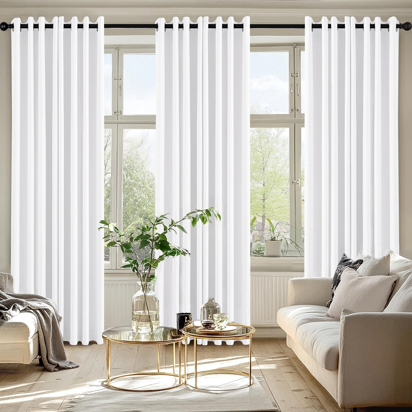 MIULEE Blackout Curtains for Bedroom Living Room 2 Panels, Thermal Insulated Room Darkening Drapes Grommet Noise Reducing Light Blocking Window Treatments 63 Inches Long 40x63 Inch Black - Colors A