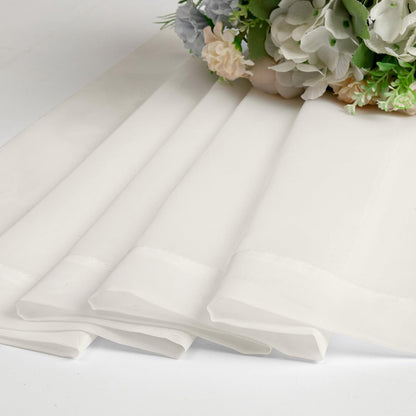 Chyhomenyc Sheer White Valances for Windows 2 Pack, Small Window Curtains for Living Room Bathroom Cafe Laundry Basement, Modern Top Dual Rod Pocket Voile Curtain, 42W x 14L inches, White - Colors C
