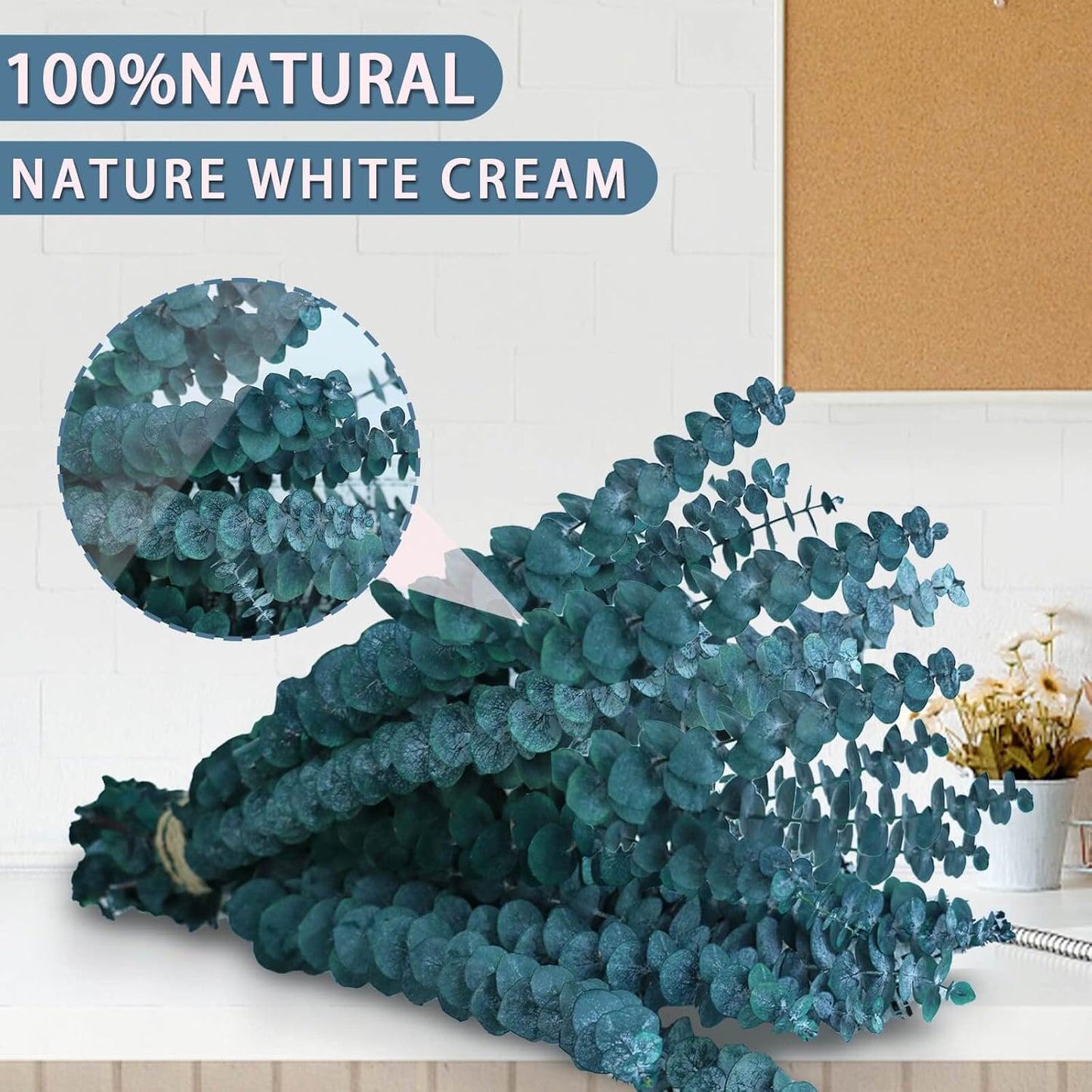 11 PCS Real Dried Eucalyptus Stem for Shower & Bathroom Decor - 17'' Large Natural Fresh Eucalyptus Leaves Hanging Plants, Shower Stuff Green Home Vase Decor, DIY