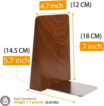DRELIFAM Wood Handmade Book Ends to Hold Books Large Heavy Duty Bookends for Shelves Decorative Book End for Heavy Books
