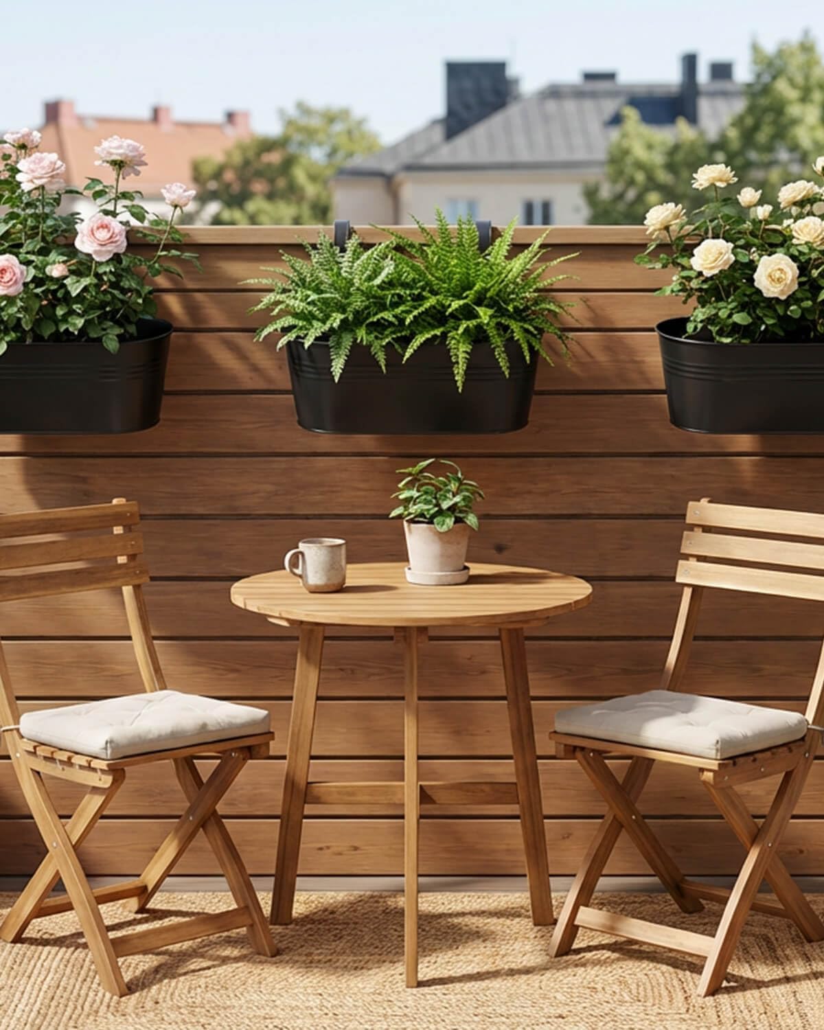 vensovo 16 Inch Railing Planter for Outdoor Plants - 3 Pack Large Metal Balcony Hanging Planters with Detachable Hooks and Drain Holes Oval Box Rail Pots for Home Garden Fence, Black