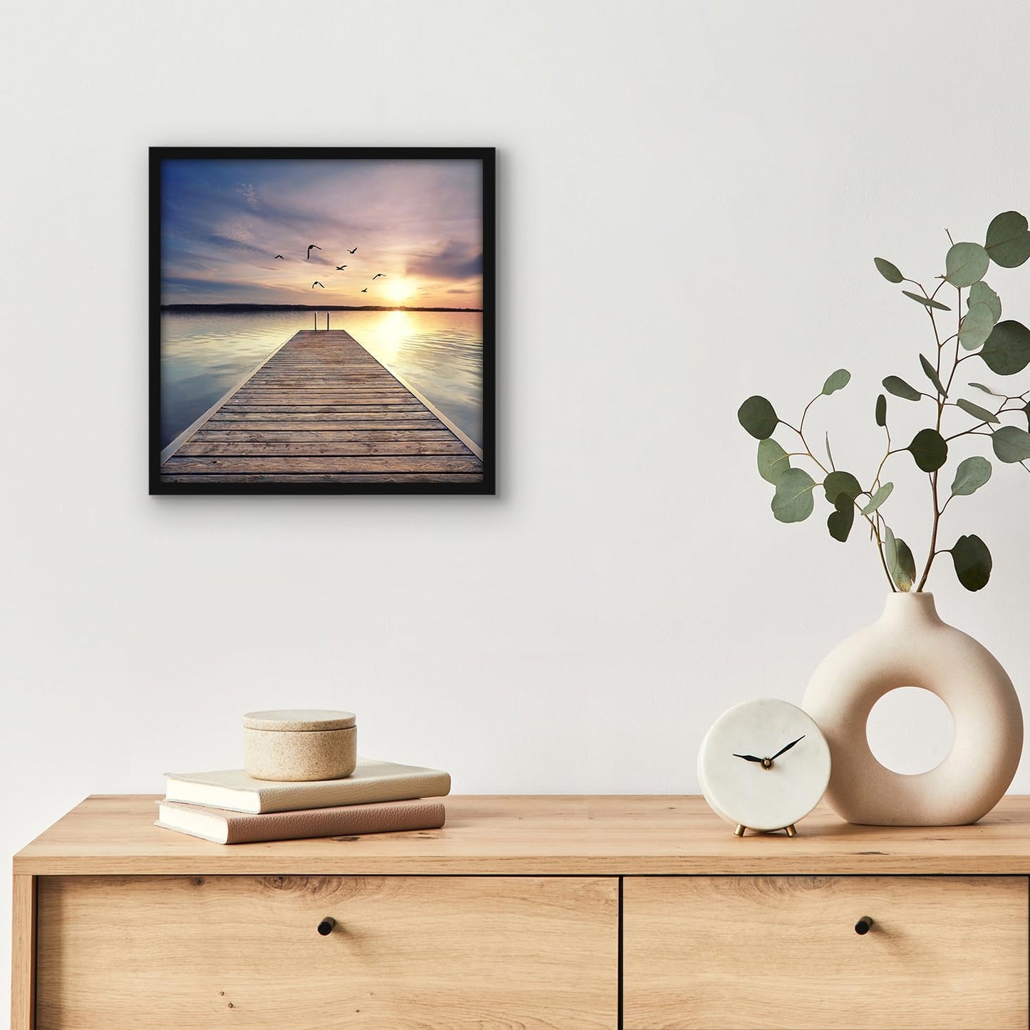 Americanflat 24x36 Poster Frame with Polished Plexiglass - Streamline Collection - Thin Border Picture Frame for Wall Display - Hanging Hardware Included - Black - Colors C