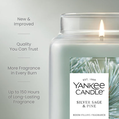 Yankee Candle Balsam & Cedar, Scented Candle, 22oz Large Jar with up to 150 Hour Burn Time, Giftable