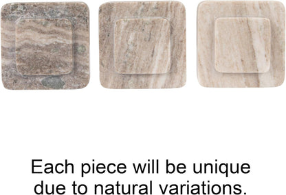 Bloomingville Heavy Duty Marble Bookends, Beige, Set of 2
