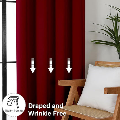 Simplebrand Ava Sage Green Blackout Curtains for Bedroom 63 Inch Length 2 Panels Set, Solid Thermal Insulated Energy Saving Rod Pocket Window Treatment Curtains Blackout Drapes, W40 x L63 Inch, Sage - Colors B