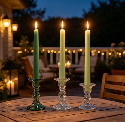 12-Pack Earth Tone Taper Candles, 10 Inch Unscented Dripless Candlesticks, Long-Lasting Burn Time of 7-8 Hours, Perfect for Fall Harvest Halloween Thanksgiving Dinners Parties and Home Décor