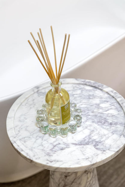 Alice Lane Original Bubble Candle Dish – Chic Smoky Glass Candle Dish for Home Decor – Decorative Modern Candle Holder for Small Candles & Diffusers