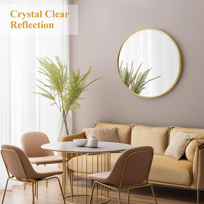 Fabuday Black Circle Mirror for Wall 20 inch - Round Mirrors for Bathroom, Entryway, Living Room, Hallway, Bedroom Decor, Small Matte Framed