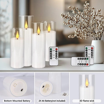 48- Pack of 3 Sizes of LED Flameless Candles.This Candle is Suitable for café, Fancy Restaurant, Bookstore and Other Scenes to Create a Relaxing and Romantic Atmosphere.