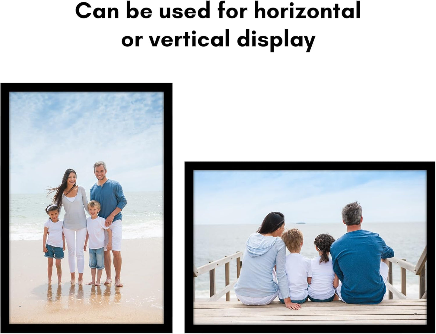 Americanflat 24x36 Poster Frame with Polished Plexiglass - Streamline Collection - Thin Border Picture Frame for Wall Display - Hanging Hardware Included - Black - Colors C