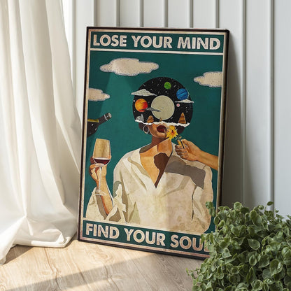 DIHSIEG 12x16 Canvas Wall Art funny bathroom wall art Print Poster Vintage Poster Frameless Floral Can be hung on the Wall Heal Your Heart poster Wall Art Canvas