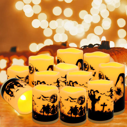 48- Pack of 3 Sizes of LED Flameless Candles.This Candle is Suitable for café, Fancy Restaurant, Bookstore and Other Scenes to Create a Relaxing and Romantic Atmosphere.