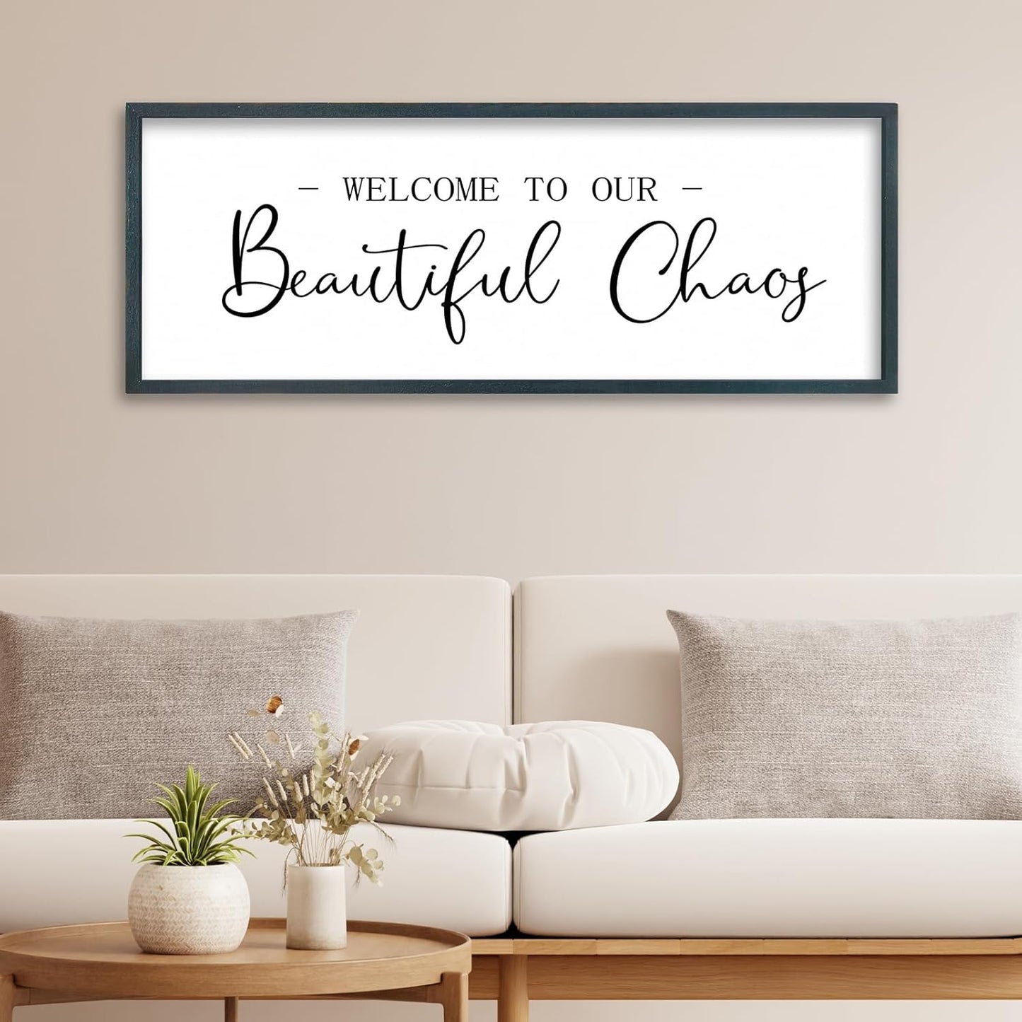 FZMHASLWW Gather Sign Wall Decor 32"×12" Large Wooden Framed for Dining Room Simple Home Kitchen Hanging Art (Wood)