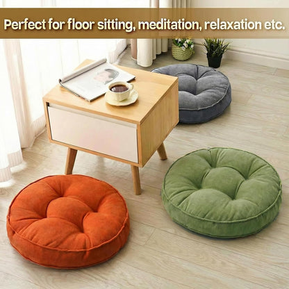 1 MIDDLE ONE Floor Pillow Set of 2, Memory Foam Floor Cushions for Adults, Large Meditation Pillow for Sitting, 22 x 22 Inches (Square | Grey)