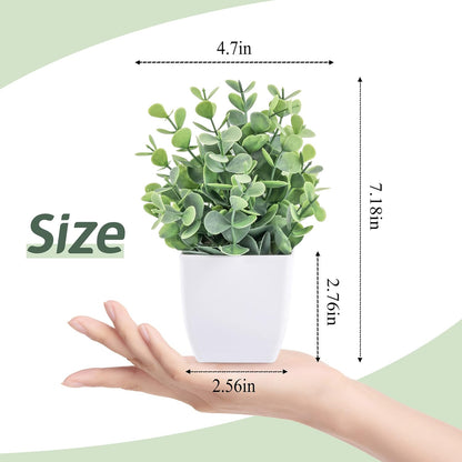 Der Rose 8 Pack Fake Plants Small Artificial Faux Potted Plants for Home Office Farmhouse Bathroom Bedroom Decor Indoor