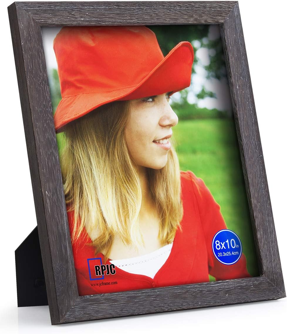 RPJC 5x7 Picture Frames Made of Solid Wood High Definition Glass for Table Top Display and Wall Mounting Photo Frame Black