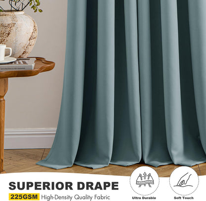 MIULEE Blackout Curtains for Bedroom Living Room 2 Panels, Thermal Insulated Room Darkening Drapes Grommet Noise Reducing Light Blocking Window Treatments 63 Inches Long 40x63 Inch Black - Colors B