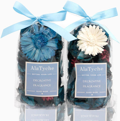 Spring Potpourri Bags,Vanilla Scented Potpourri Bowl Fillers,Dried Flowers,Home Fragrance Sachet of Petal, Vase Decor (White Caramel)-Mini