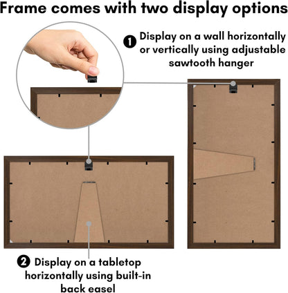 Americanflat 4x6 Collage Picture Frame with Shatter-Resistant Glass - Fits Five 4x6 Photos or Use as One 11x14 Picture Frame - Signature Collection - Collage Frames for Wall Display - Black