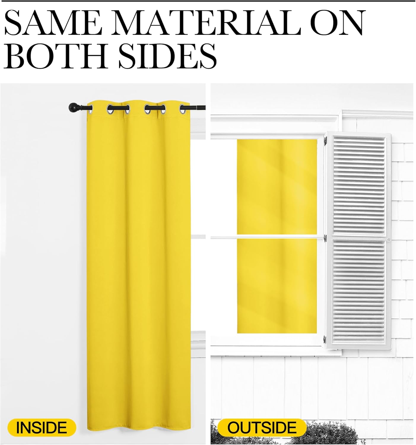 NICETOWN Halloween Pitch Black Solid Thermal Insulated Grommet Blackout Curtains/Drapes for Bedroom Window (2 Panels, 42 inches Wide by 63 inches Long, Black) - Colors C