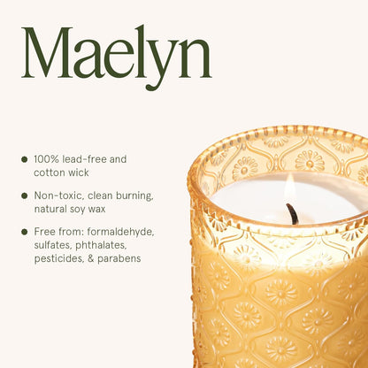 LA JOLIE MUSE Santal Rose Scented Candle – Saffron, Rose & Leather | 6 oz Natural Soy Wax | 40 Hours Clean Burn | Self Care Gifts for Women | Elegant Home Decor