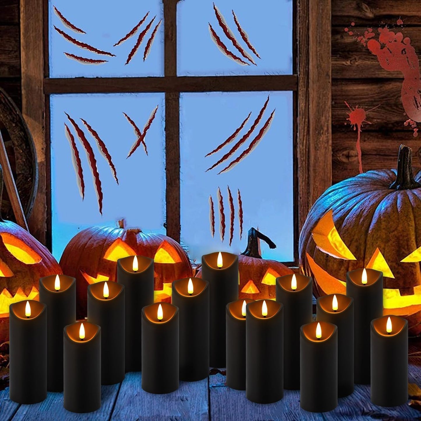 48- Pack of 3 Sizes of LED Flameless Candles.This Candle is Suitable for café, Fancy Restaurant, Bookstore and Other Scenes to Create a Relaxing and Romantic Atmosphere.
