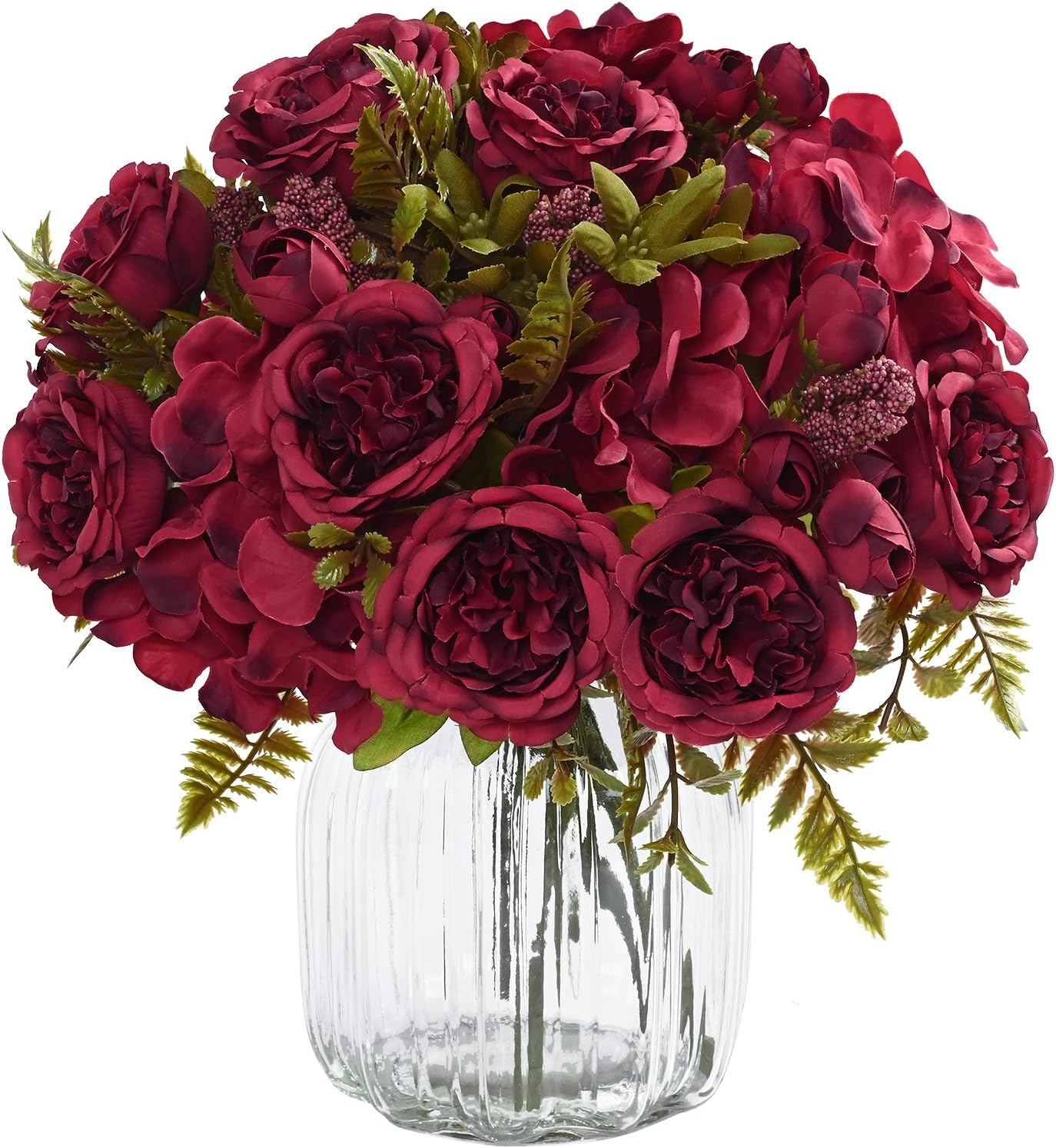 MARTINE MALL 2 Packs Peonies Artificial Flowers, Light Pink Artificial Peonies, Silk Peonies Flowers Fake Peonies Artificial Flowers Peonies Bouquet for Centerpiece Table Wedding Party Home Decor