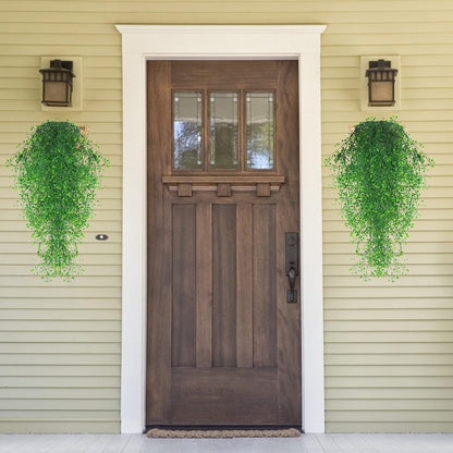 RECUTMS Fake Hanging Plants Artificial Ferns for Outdoor Hanging Faux Plants Vine Ivy Faux Fern Hanging Vines Wall Plants for Home Garden Party Wedding Decor (White 4P)