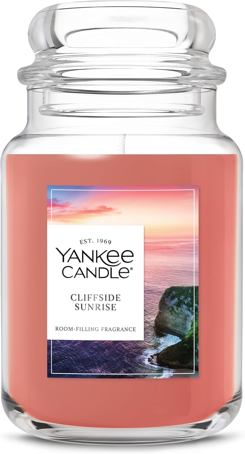 Yankee Candle Sage & Citrus, Scented Candle, 22oz Large Jar with up to 150 Hour Burn Time, Giftable, Birthdays