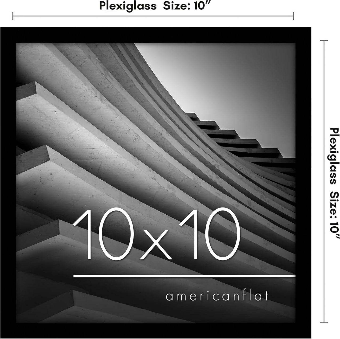 Americanflat 24x36 Poster Frame with Polished Plexiglass - Streamline Collection - Thin Border Picture Frame for Wall Display - Hanging Hardware Included - Black - Colors C