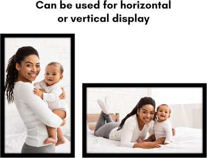 Americanflat 16x20 Picture Frame with Polished Plexiglass - Black Picture Frame - Wide Photo Frames Made of Engineered Wood for Vertical or Horizontal Wall Display - Epic Collection - Black - Colors B
