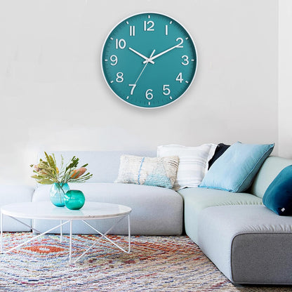 HZDHCLH Wall Clocks Battery Operated,12 inch Silent Non Ticking Modern Wall Clock for Living Room Bedroom Kitchen Office Classroom Decor (Olive Green and Gold)