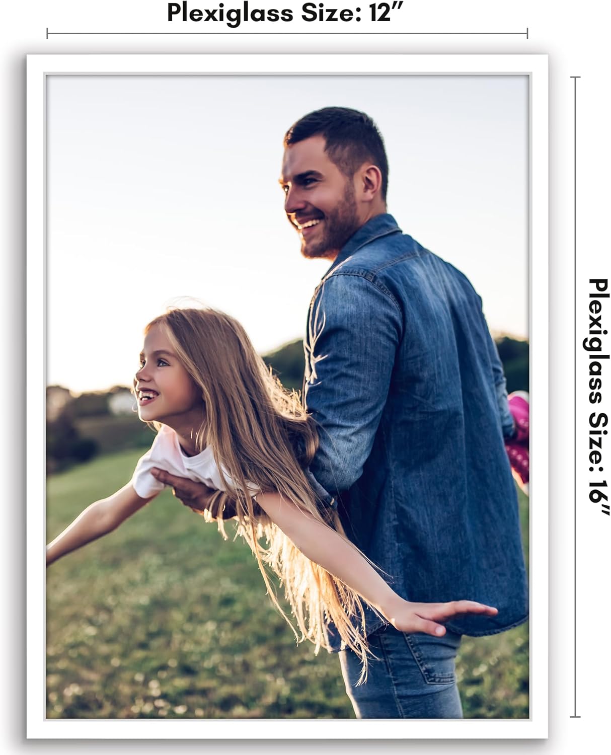 Americanflat 24x36 Poster Frame with Polished Plexiglass - Streamline Collection - Thin Border Picture Frame for Wall Display - Hanging Hardware Included - Black - Colors D