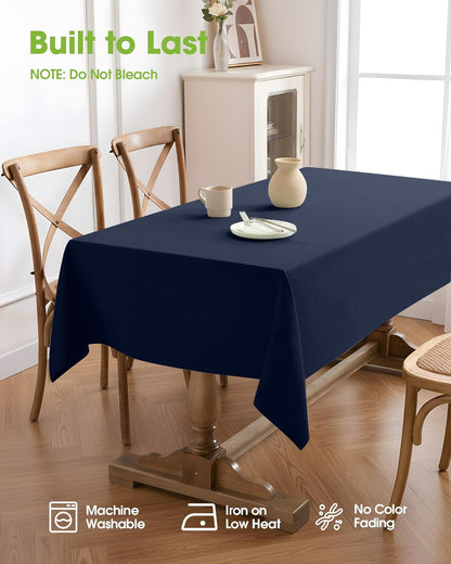 Pureegg Rectangle Linen Tablecloth Waterproof & Stain Resistant, Wrinkle-Free Table Cloth Adds Elegance and Protection, Ideal for Dining, Party, Wedding and Outdoor, 52 x 70 Inch, Sage Green