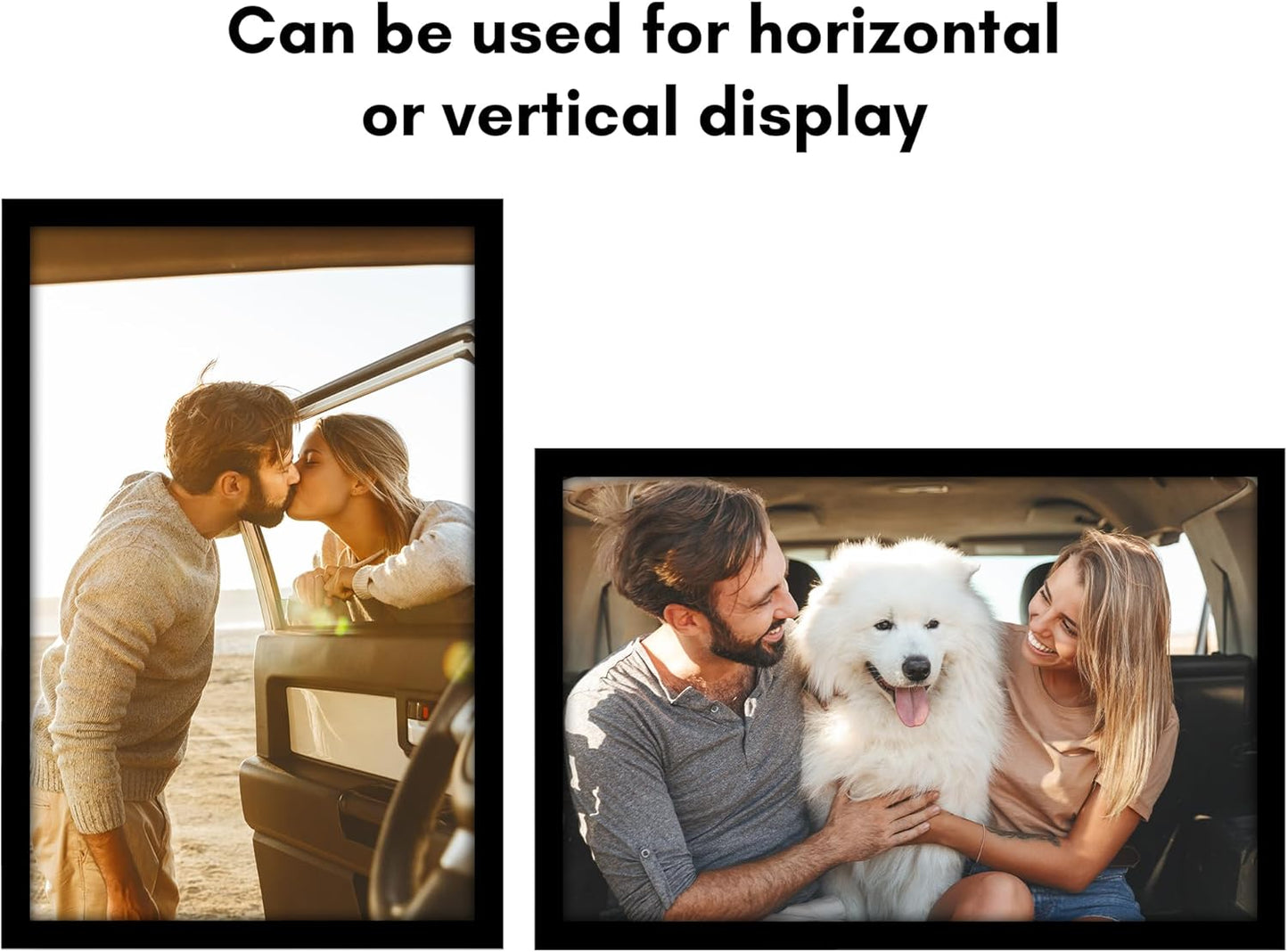 Americanflat 16x20 Picture Frame with Polished Plexiglass - Black Picture Frame - Wide Photo Frames Made of Engineered Wood for Vertical or Horizontal Wall Display - Epic Collection - Black - Colors A