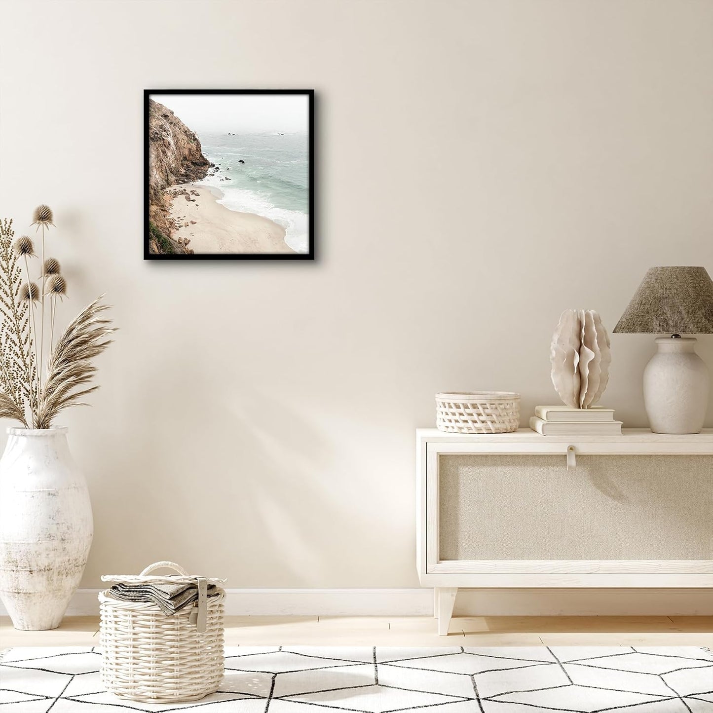 Americanflat 24x36 Poster Frame with Polished Plexiglass - Streamline Collection - Thin Border Picture Frame for Wall Display - Hanging Hardware Included - Black - Colors C