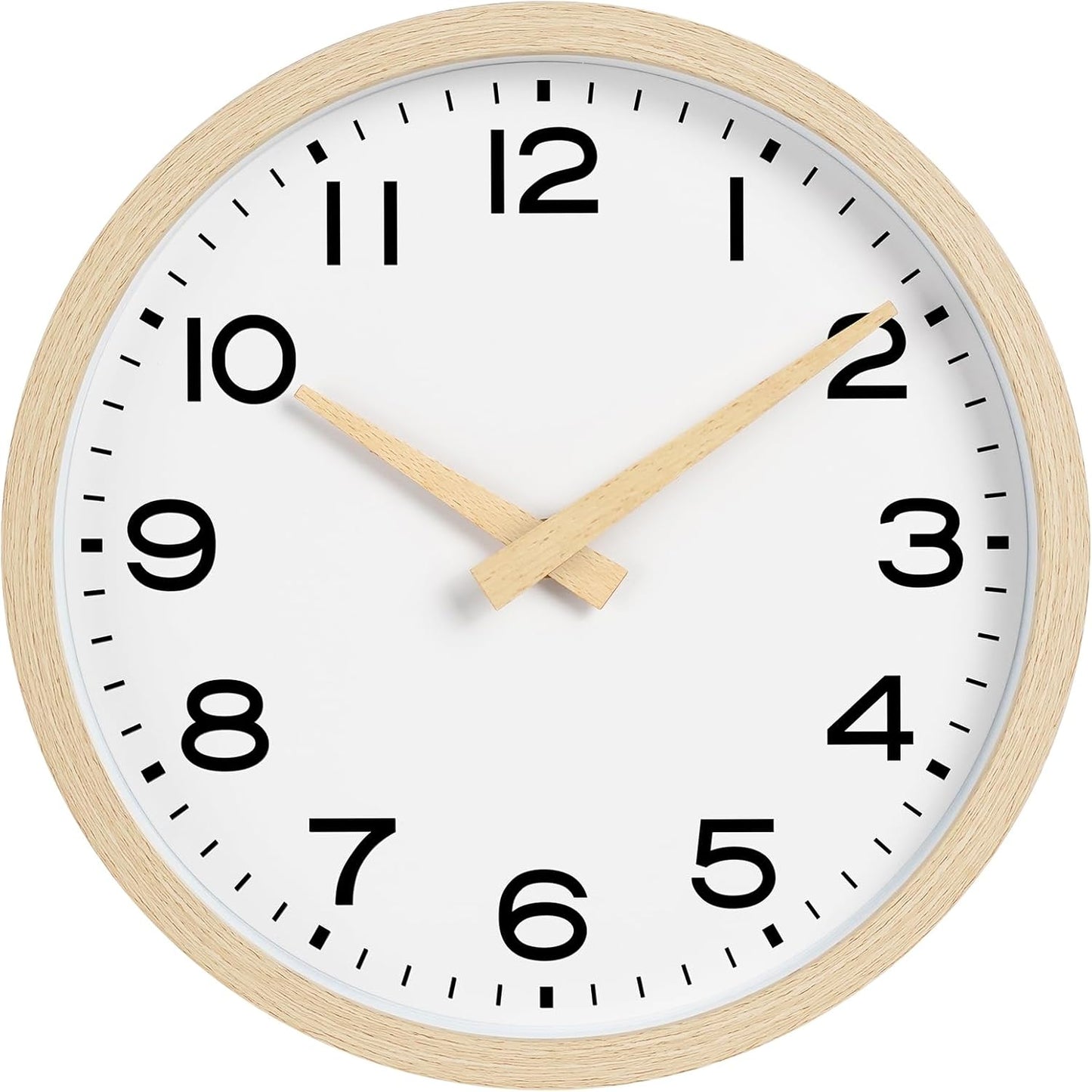 AKCISOT Wall Clock, Modern Small Wall Clocks Battery Operated 8 Inch, Silent Non-Ticking Analog Classic for Office, Home, Bathroom, Kitchen, Bedroom, School(Black)