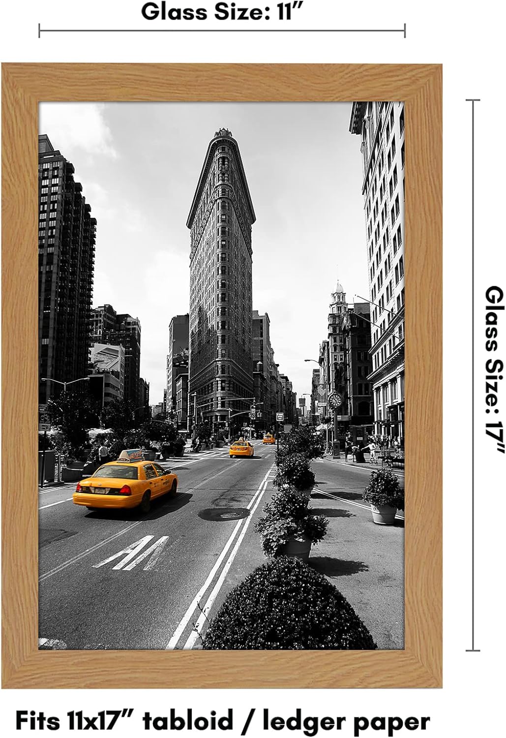 Americanflat 12x18 Poster Frame with Shatter-Resistant Glass - Signature Collection - Gallery-Style Frames Made of Engineered Wood - Photo Frame for Wall Display - Black - Colors C