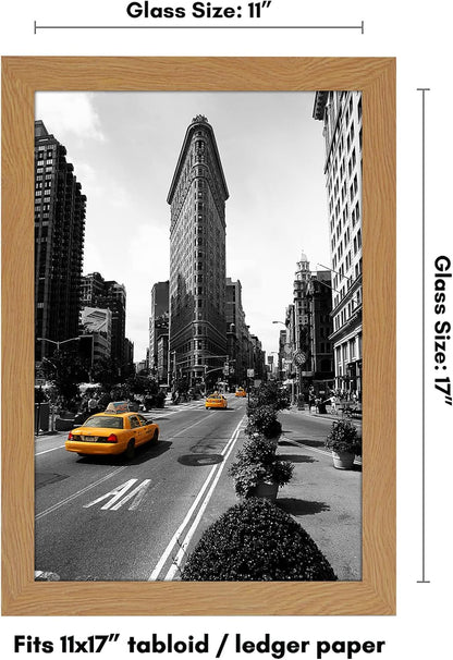 Americanflat 12x18 Poster Frame with Shatter-Resistant Glass - Signature Collection - Gallery-Style Frames Made of Engineered Wood - Photo Frame for Wall Display - Black - Colors C