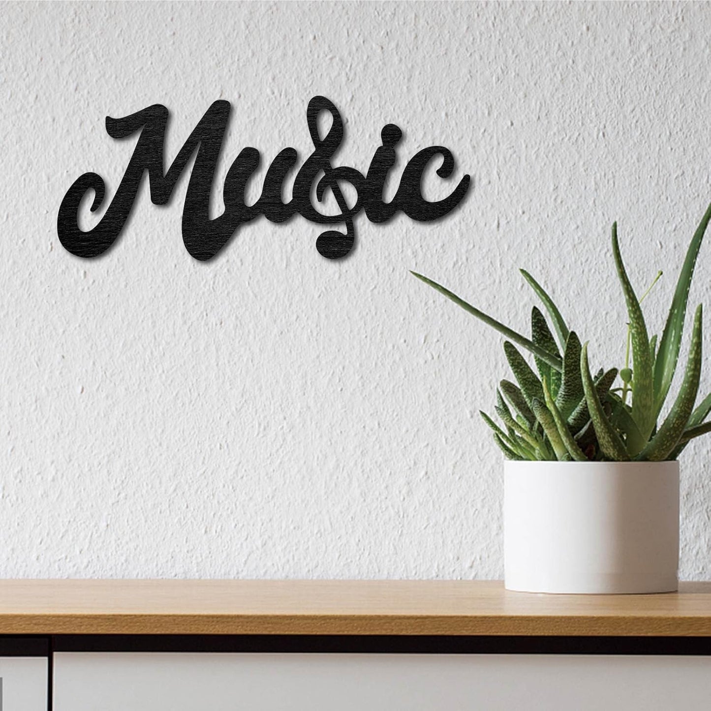 CREATCABIN Wood Cutout Family Arrow Sign Laser Cut Wooden Wall Decor Sculpture Hanging Decor Wall Art Decoration for Home Gallery Office Front Door Black 11.9" x 4.3"