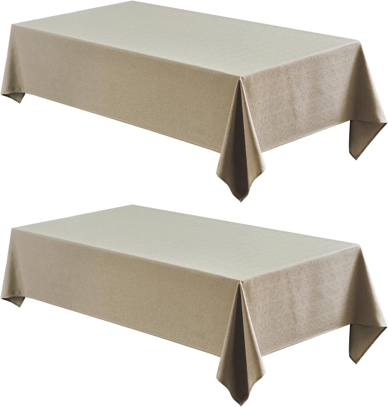 Veblandy Rectangle Tablecloth Waterproof Linen Textured Table Cloth Stain and Wrinkle Resistant Washable, Decorative Fabric Table Cover for Dining, Party and Camping (Sage Green, 52 * 70)