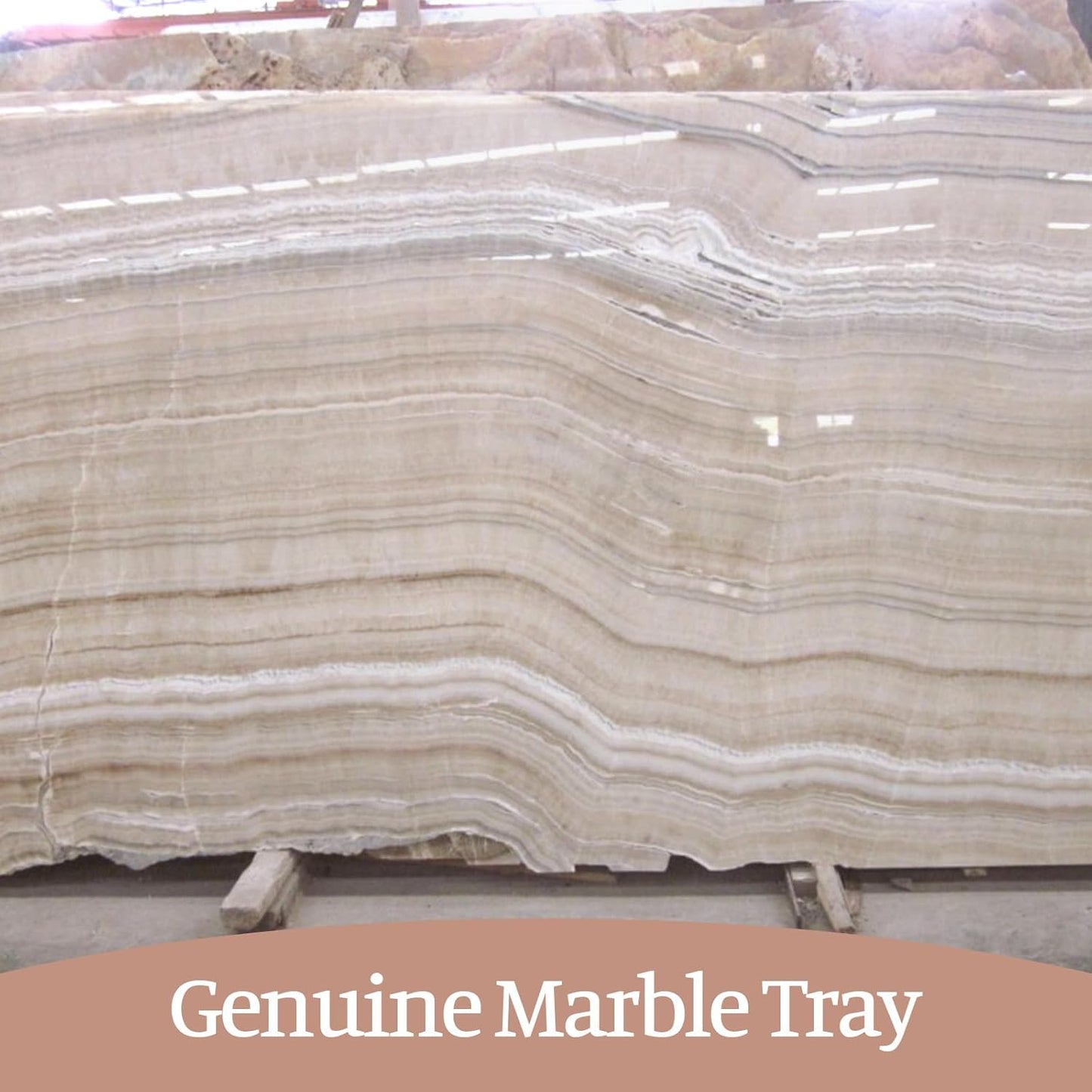 Koville Italian Travertine Tray, 12"x6" Vanity Decorative Marble Tray for Countertop, Catchall Tray for Perfume, Candles, Jewelry Dish Tray
