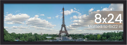 upsimples 8x10 Picture Frame, Display Pictures 5x7 with Mat or 8x10 Without Mat, Wall Hanging Photo Frame, Black, 1 Pack - Colors B