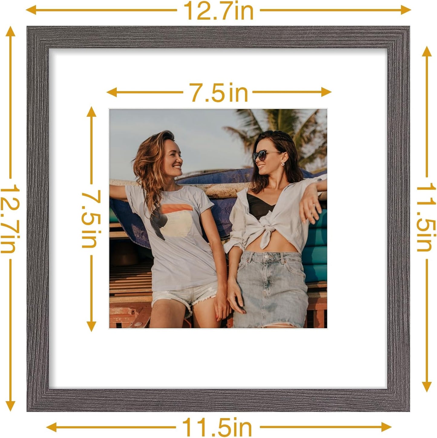 Vittanly 11x14 Picture Frame, Display Pictures 8x10 with Mat or 11x14 without Mat, Photo Frame for Wall Mounting, Black, 1 Pack - Colors B