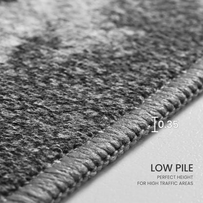 Ompaa 2x6 Rug Runners for Hallways Kitchen Runner Rug Non Slip Washable Grey Long Runner Rugs with Rubber Backing Soft Abstract Carpet Runner for Hallways, Kitchen, Bedroom, Bathroom, Entryway - Colors B