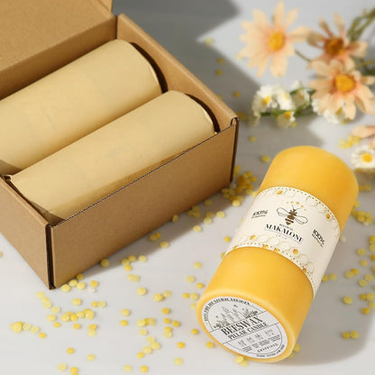 6 Pack Natural Beeswax Pillar Candles,100% Pure Beeswax Candles-210 Hours Long Burning,Organic Bees Wax Candles for Home,Emergency,Prayer,Parties,Unscented Dripless Smokeless Beeswax Candle Bulk 2x4in