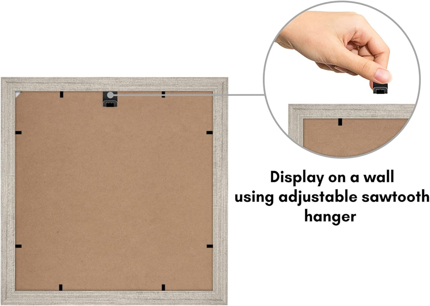 Americanflat 8x10 Picture Frame with Shatter-Resistant Glass - Use as 5x7 Frame with Mat or Display 8x10 Photo Without Mat - Signature Collection - Picture Frames for Tabletop and Wall Display - Black