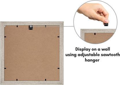 Americanflat 8x10 Picture Frame with Shatter-Resistant Glass - Use as 5x7 Frame with Mat or Display 8x10 Photo Without Mat - Signature Collection - Picture Frames for Tabletop and Wall Display - Black
