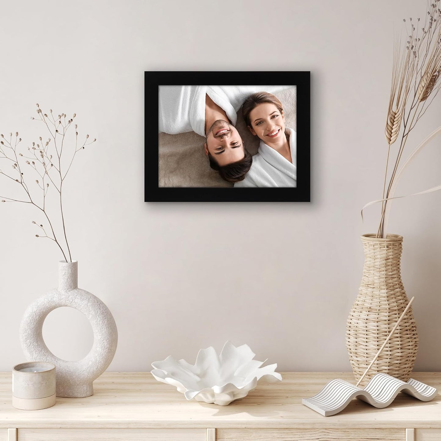 Americanflat 12x18 Poster Frame with Shatter-Resistant Glass - Signature Collection - Gallery-Style Frames Made of Engineered Wood - Photo Frame for Wall Display - Black - Colors C